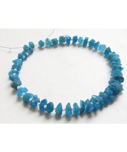 Neon Blue Apatite Natural Rough Beads,Uncut,Chip,Nuggets,Loose Raw,Wholesaler,Supplies,10Inch 10X7To5X4MM Approx RB5 | Save 33% - Rajasthan Living 3