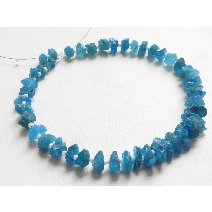 Neon Blue Apatite Natural Rough Beads,Uncut,Chip,Nuggets,Loose Raw,Wholesaler,Supplies,10Inch 10X7To5X4MM Approx RB5 | Save 33% - Rajasthan Living 6