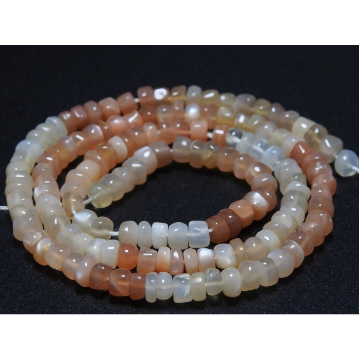 Natural Peach Moonstone Smooth Roundel Beads, 16Inch 5MM Approx,Wholesale Price,New Arrival (pme) B7 | Save 33% - Rajasthan Living 9