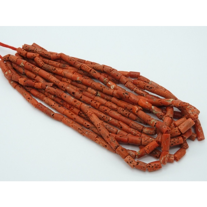 16Inch Strand,Red Coral Smooth Tubes,Drum,Cylinder Shape Beads,12X7To8X7MM Approx,Wholesale Price,New Arrival (bk)CR2 | Save 33% - Rajasthan Living 9