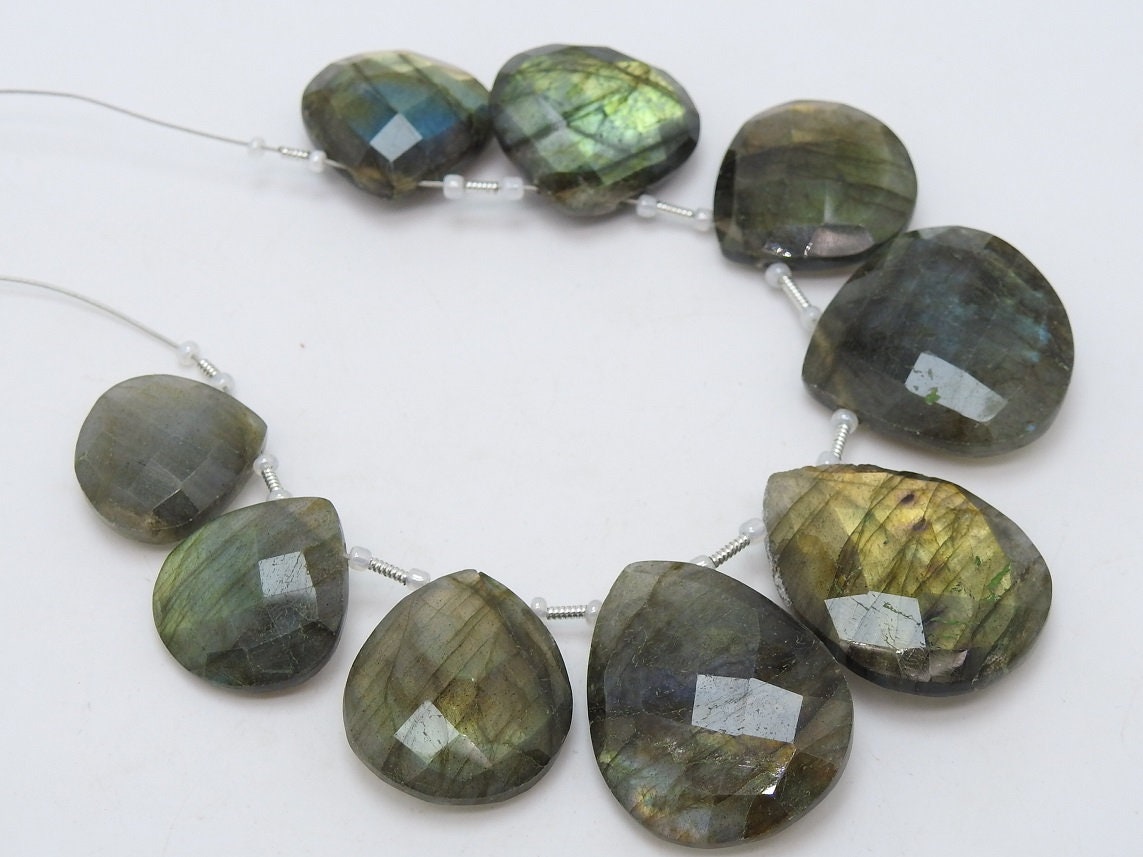 Natural Labradorite Faceted Teardrop,Drop,Multi Falshy Fire,Loose Stone 9Piece Strand 25X17To20X15MM Approx Wholesaler Supplies BR1 | Save 33% - Rajasthan Living 15