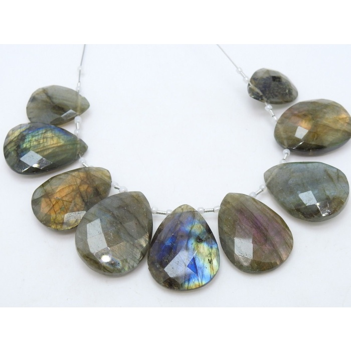 Natural Labradorite Faceted Teardrop,Drop,Multi Falshy Fire,Loose Stone 9Piece Strand 25X17To20X15MM Approx Wholesaler Supplies BR1 | Save 33% - Rajasthan Living 12
