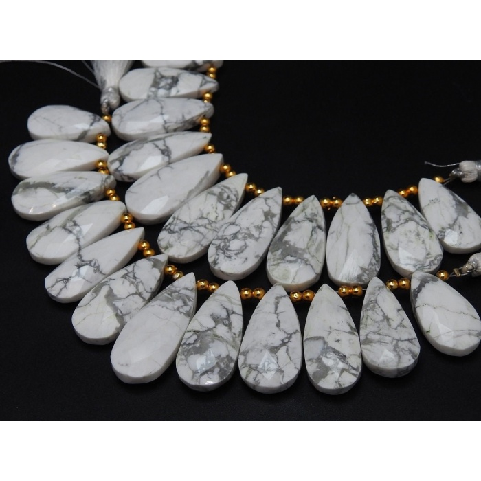 Natural Howlite Faceted Long Teardrops,11Pieces Strand 33X15To26X13MM Approx,Wholesale Price,New Arrival (pme)BR7 | Save 33% - Rajasthan Living 8