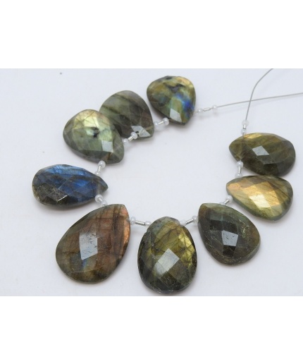 Natural Labradorite Faceted Teardrop,Drop,Multi Falshy Fire,Loose Stone 9Piece Strand 25X17To20X15MM Approx Wholesaler Supplies BR1 | Save 33% - Rajasthan Living 5