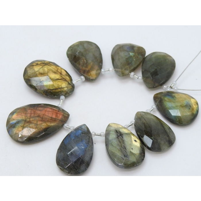 Natural Labradorite Faceted Teardrop,Drop,Multi Falshy Fire,Loose Stone 9Piece Strand 25X17To20X15MM Approx Wholesaler Supplies BR1 | Save 33% - Rajasthan Living 10