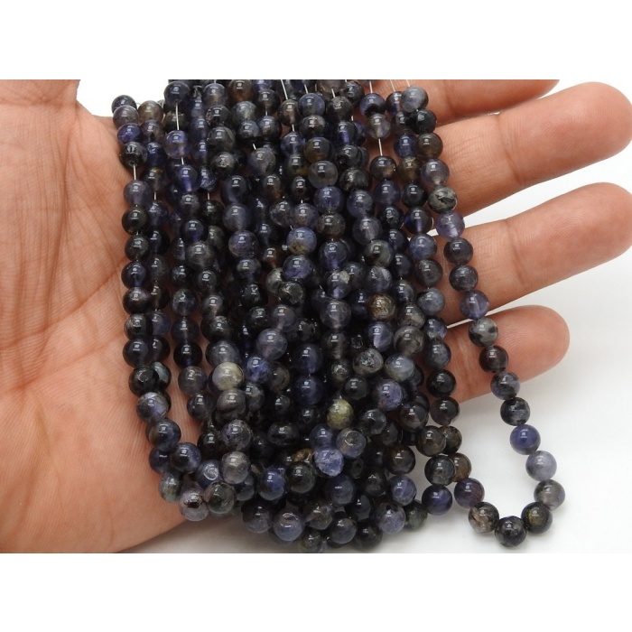 100%Natural,Iolite Smooth Sphere Ball Bead,Round,Necklace,Jewelry,Handmade,Loose Stone,Wholesaler,SuppliesNecklace 12Inch Strand | Save 33% - Rajasthan Living 8