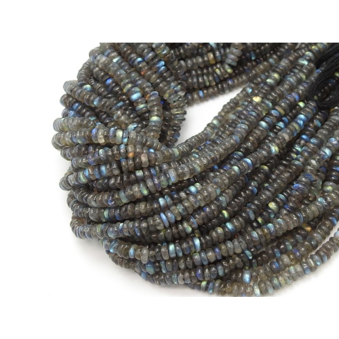 Labradorite Smooth Roundel Bead,Handmade,Loose Stone,Blue Multi Fire,For Jewelry Makers,12Inch Strand,100%Natural (pme)B12 | Save 33% - Rajasthan Living 10