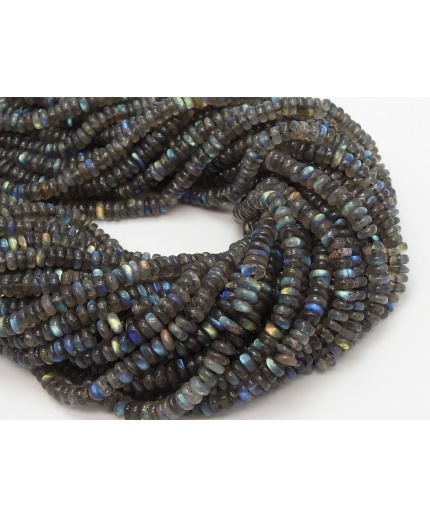Labradorite Smooth Roundel Bead,Handmade,Loose Stone,Blue Multi Fire,For Jewelry Makers,12Inch Strand,100%Natural (pme)B12 | Save 33% - Rajasthan Living 3