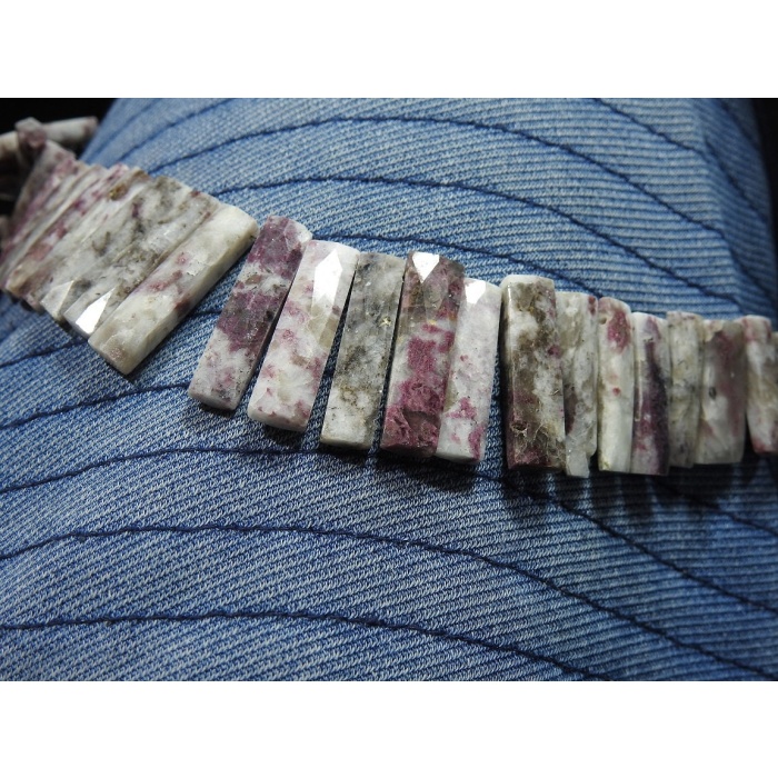 8Inch Strand,Pink Lepidolite Faceted Baguette,Rectangle Shape Briolette,Handmade Bead,Loose Stone 30X7To18X7MM Approx PME-BR9 | Save 33% - Rajasthan Living 13