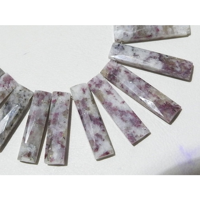 8Inch Strand,Pink Lepidolite Faceted Baguette,Rectangle Shape Briolette,Handmade Bead,Loose Stone 30X7To18X7MM Approx PME-BR9 | Save 33% - Rajasthan Living 9