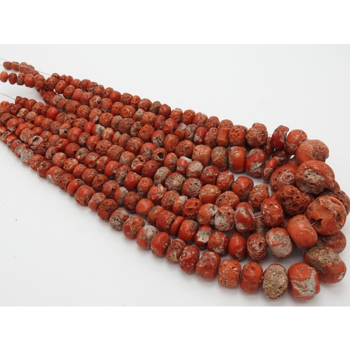 Red Coral Roundel Smooth Bead,Handmade,Loose Stone,Wholesaler,Supplies,For Making Jewelry,Necklace 100%Natural(BK)CR2 | Save 33% - Rajasthan Living 9