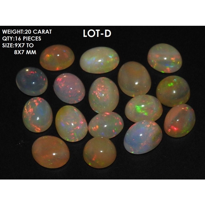 Ethiopian Opal Smooth Cabochons Lot,Fancy Shape,Multi Flashy Fire,Handmade,Loose Stone,Gemstone For Making Pendent,Jewelry (wm)EO2 | Save 33% - Rajasthan Living 9