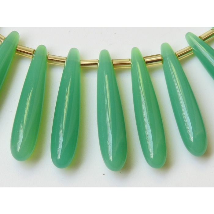 Chrysoprase Green Chalcedony Elongated Drop,Teardrop,Loose Stone,Earrings Pair,For Making Jewelry,Wholesaler 30MM Long Approx (pme)CY1 | Save 33% - Rajasthan Living 8