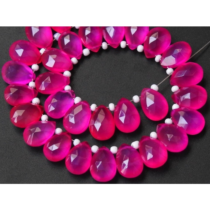 Hot Pink Chalcedony Faceted Teardrop,Rubilite,Drop,Loose Stone,Handmade,For Making Jewelry,24Piece Strand 7X10MM Approx Wholesaler PME-CY1 | Save 33% - Rajasthan Living 7