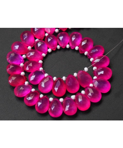 Hot Pink Chalcedony Faceted Teardrop,Rubilite,Drop,Loose Stone,Handmade,For Making Jewelry,24Piece Strand 7X10MM Approx Wholesaler PME-CY1 | Save 33% - Rajasthan Living