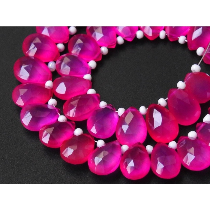 Hot Pink Chalcedony Faceted Teardrop,Rubilite,Drop,Loose Stone,Handmade,For Making Jewelry,24Piece Strand 7X10MM Approx Wholesaler PME-CY1 | Save 33% - Rajasthan Living 6