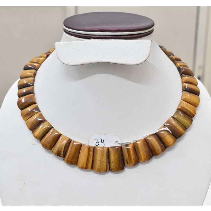 100% Natural Tiger Eye Handmade Necklace,Collar Necklace,Princess Necklace,Choker Necklace,Bib Necklace,Matinee Necklace,Handicraft Necklace | Save 33% - Rajasthan Living 6