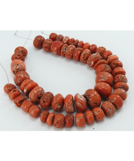Red Coral Roundel Smooth Bead,Handmade,Loose Stone,Wholesaler,Supplies,For Making Jewelry,Necklace 100%Natural(BK)CR2 | Save 33% - Rajasthan Living