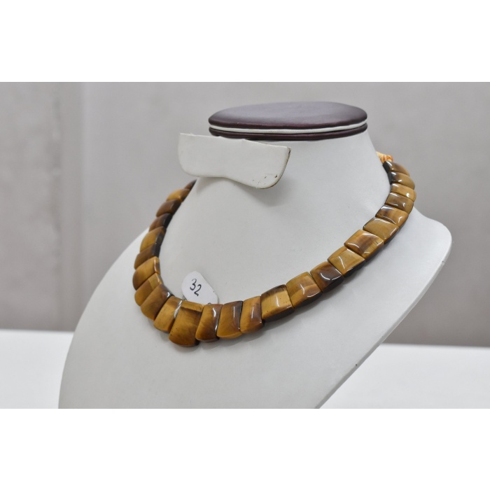 100% Natural Tiger Eye Handmade Necklace,Collar Necklace,Princess Necklace,Choker Necklace,Bib Necklace,Matinee Necklace,Handicraft Necklace | Save 33% - Rajasthan Living 7