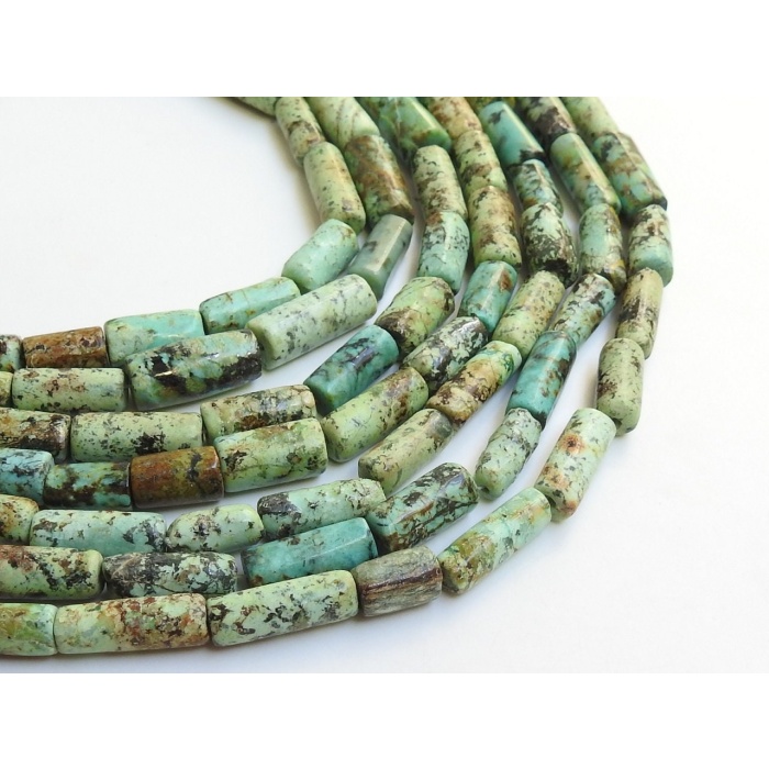 100%Natural,African Turquoise Smooth Tubes,Cylinder,Beads,Loose Stone 10Inch 16X6To9X5MM Approx Wholesale Price,New Arrival (pme)B2 | Save 33% - Rajasthan Living 10