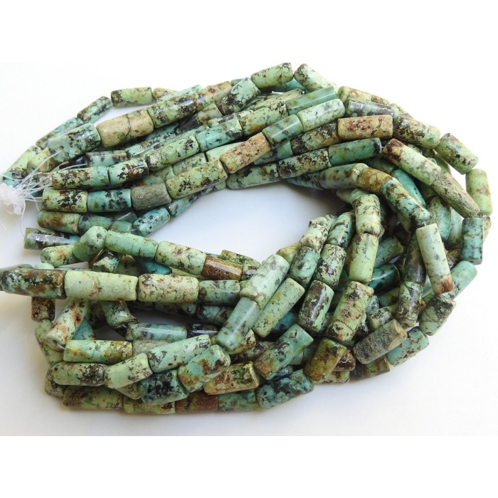 100%Natural,African Turquoise Smooth Tubes,Cylinder,Beads,Loose Stone 10Inch 16X6To9X5MM Approx Wholesale Price,New Arrival (pme)B2 | Save 33% - Rajasthan Living 11