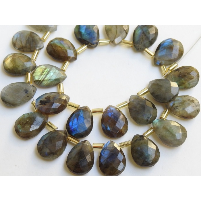 16X12 MM Pair Natural Labradorite Multi Flashy Color Faceted Teardrop Wholesale Price New Arrival PME-CY3 | Save 33% - Rajasthan Living 8