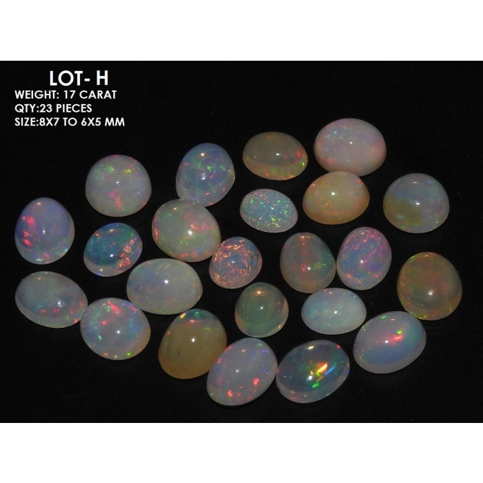 Ethiopian Opal Smooth Cabochons Lot,Fancy Shape,Multi Flashy Fire,Handmade,Loose Stone,Gemstone For Making Pendent,Jewelry (wm)EO2 | Save 33% - Rajasthan Living 13