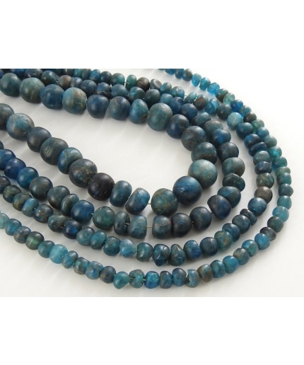 Neon Blue Apatite Roundel Bead,Smooth,Matte Polished,Handmade Gemstone,Loose Stone,Wholesaler Supplies,16Inch Strand,100%Natural | Save 33% - Rajasthan Living