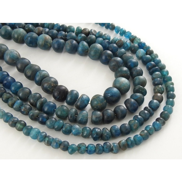 Neon Blue Apatite Roundel Bead,Smooth,Matte Polished,Handmade Gemstone,Loose Stone,Wholesaler Supplies,16Inch Strand,100%Natural | Save 33% - Rajasthan Living 5