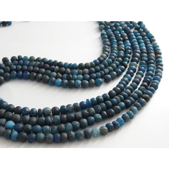 Neon Blue Apatite Roundel Bead,Smooth,Matte Polished,Handmade Gemstone,Loose Stone,Wholesaler Supplies,16Inch Strand,100%Natural | Save 33% - Rajasthan Living 11