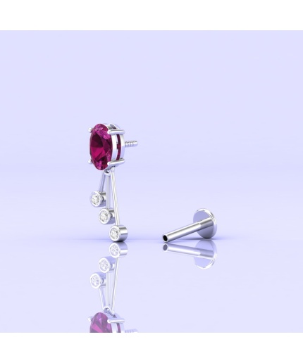 Rhodolite Garnet Earrings, 14K Stud Earrings, Birthstone Earrings, Handmade Jewelry, Art Nouveau Jewelry, Gift for Her, Gemstone Earrings | Save 33% - Rajasthan Living 3