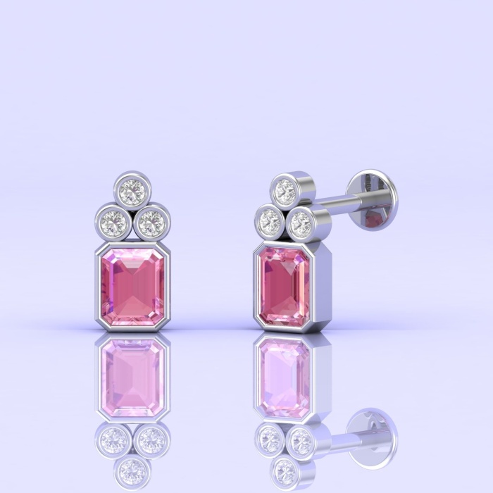 Pink Spinel 14K Gold Earrings, Dainty Stud Earrings, Minimalist Earrings, Jewelry Gift, Birthstone Jewelry, Gemstone Earrings, Jewelry | Save 33% - Rajasthan Living 8