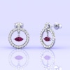 14K Dainty Natural Rhodolite Garnet Evil Eye Dangle Earrings, Everyday Gemstone Jewellery For Women, Gold Stud Earrings For Her, Garnet Cut | Save 33% - Rajasthan Living 21