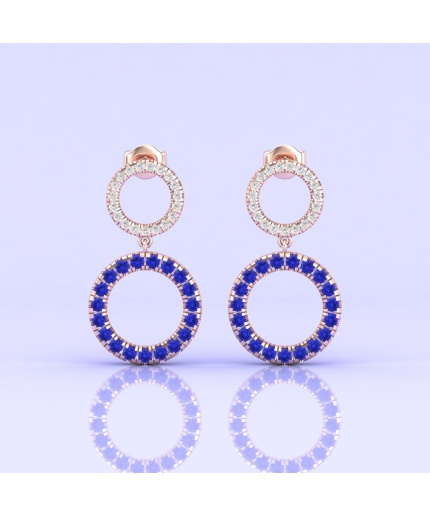 14K Dainty Natural Tanzanite Dangle Earrings, Everyday Gemstone Earrings For Her, Gold Stud Jewelry For Women, December Birthstone Jewelry | Save 33% - Rajasthan Living