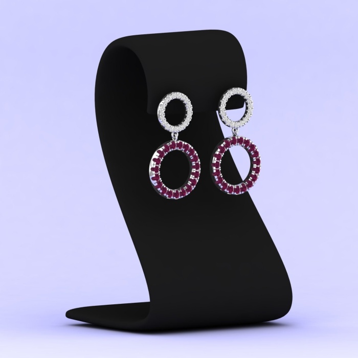 Dainty 14K Natural Rhodolite Garnet Dangle Earrings, January Birthstone Earrings For Women, Everyday Gemstone Jewelry For Her, Garnet Cut | Save 33% - Rajasthan Living 7