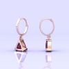 14K Rhodolite Garnet Dangle Earrings, Handmade Jewelry, Art Deco, Gift For Her, Gemstone Earrings, Trillion Cut Gemstone, Anniversary Gift | Save 33% - Rajasthan Living 20