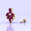 Rhodolite Garnet 14K Dainty Stud Earrings, Party Jewelry, Art Nouveau Earrings, Birthstone Jewelry, Gemstone Earrings, Minimal Style, Garnet | Save 33% - Rajasthan Living 16