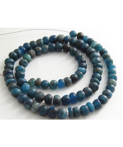 Neon Blue Apatite Roundel Bead,Smooth,Matte Polished,Handmade Gemstone,Loose Stone,Wholesaler Supplies,16Inch Strand,100%Natural | Save 33% - Rajasthan Living 3