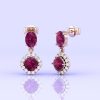 14K Dainty Natural Rhodolite Garnet Dangle Earrings, Everyday Gemstone Earrings For Women, Gold Stud Earrings For Her, January Birthstone | Save 33% - Rajasthan Living 20