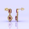 14K Dainty Natural Rhodolite Garnet Dangle Earrings, Everyday Gemstone Earrings For Women, Gold Stud Earrings For Her, January Birthstone | Save 33% - Rajasthan Living 23