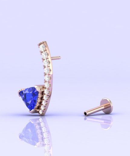 Dainty 14K Tanzanite Drop Earrings, Natural Tanzanite Earrings, Handmade Jewelry, Trillion Cut Jewelry, Gift For Women, Anniversary Gift | Save 33% - Rajasthan Living 3