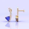 Dainty 14K Tanzanite Drop Earrings, Natural Tanzanite Earrings, Handmade Jewelry, Trillion Cut Jewelry, Gift For Women, Anniversary Gift | Save 33% - Rajasthan Living 23