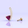 14K Dainty Rhodolite Dangle Earrings, Handmade Jewelry, Gift For Women, Party Jewelry, Minimalist Earrings, Art Nouveau Earrings, Garnet Cut | Save 33% - Rajasthan Living 16