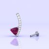 14K Dainty Rhodolite Dangle Earrings, Handmade Jewelry, Gift For Women, Party Jewelry, Minimalist Earrings, Art Nouveau Earrings, Garnet Cut | Save 33% - Rajasthan Living 20