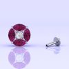Rhodolite Garnet 14k Stud Earrings, Dainty Stud Earrings, Natural Gemstone Jewelry, Party Jewelry, Gift For Women, Birthstone Jewelry | Save 33% - Rajasthan Living 15