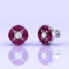 Rhodolite Garnet 14k Stud Earrings, Dainty Stud Earrings, Natural Gemstone Jewelry, Party Jewelry, Gift For Women, Birthstone Jewelry | Save 33% - Rajasthan Living 17