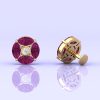 Rhodolite Garnet 14k Stud Earrings, Dainty Stud Earrings, Natural Gemstone Jewelry, Party Jewelry, Gift For Women, Birthstone Jewelry | Save 33% - Rajasthan Living 22