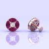 Rhodolite Garnet 14k Stud Earrings, Dainty Stud Earrings, Natural Gemstone Jewelry, Party Jewelry, Gift For Women, Birthstone Jewelry | Save 33% - Rajasthan Living 20