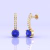 14K Dainty Tanzanite Stud Earrings, Handmade Jewelry, Art Nouveau Earrings, Gift For Her, Rose Gold Earrings, Party Jewelry, Tanzanite Round | Save 33% - Rajasthan Living 20