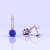 14K Dainty Tanzanite Stud Earrings, Handmade Jewelry, Art Nouveau Earrings, Gift For Her, Rose Gold Earrings, Party Jewelry, Tanzanite Round | Save 33% - Rajasthan Living 17